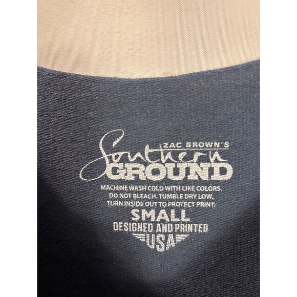Zac Brown Band Southern Ground Navy Sweatshirt Size S 2017 Welcome Home Tour - Picture 3 of 3